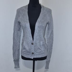 American Eagle Outfitters Light Gray Cardigan